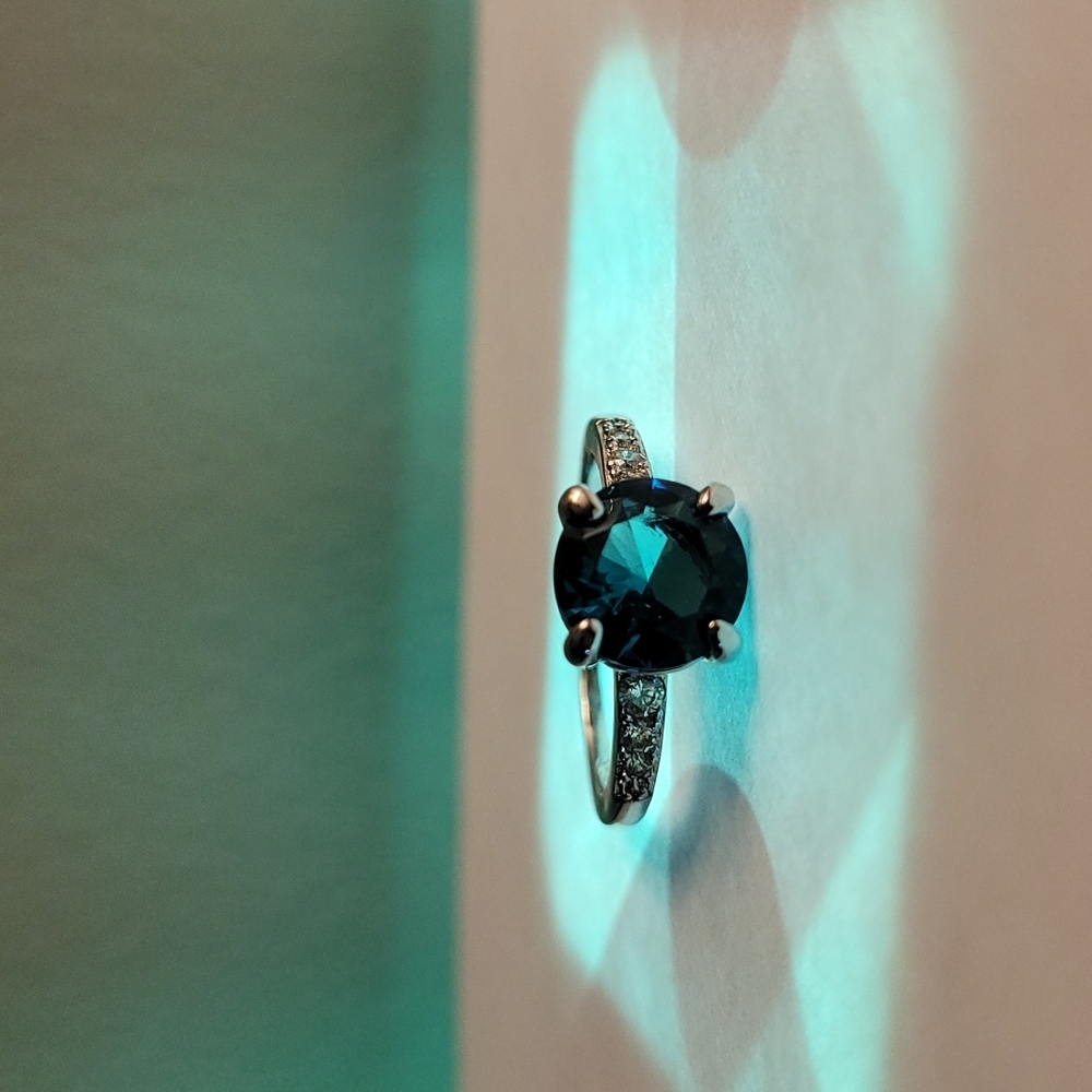Sterling Silver Bomb Party Blue Topaz Ring